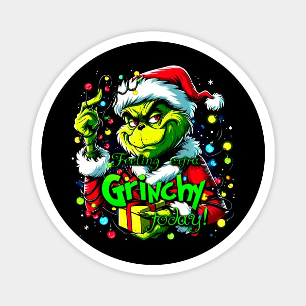 Feeling Grinchy Magnet by Blackhearttees